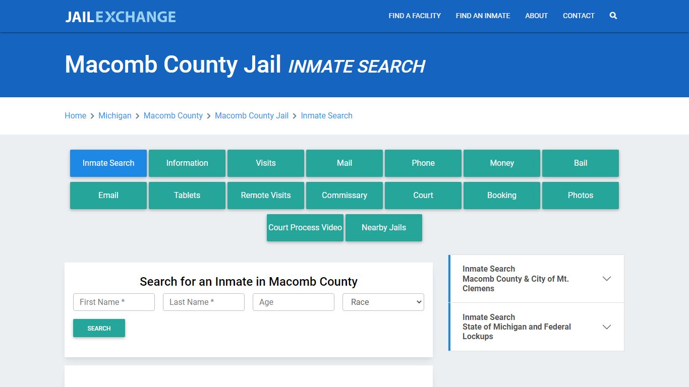 Macomb County Jail, MI Inmate Search: Roster & Mugshots - Jail Exchange